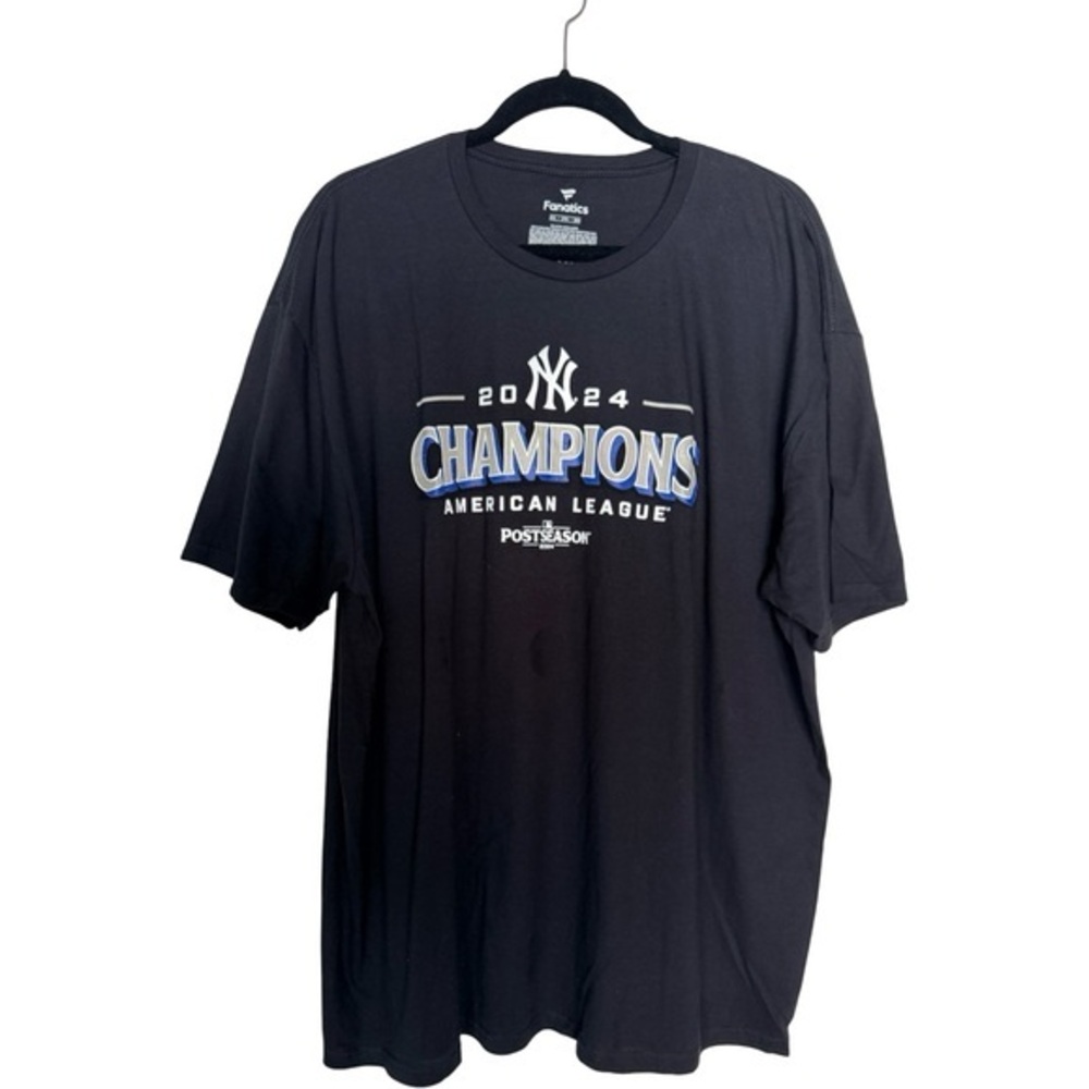 Yankees 2024 AL Champions Roster Tee Fanatics 2XL Black